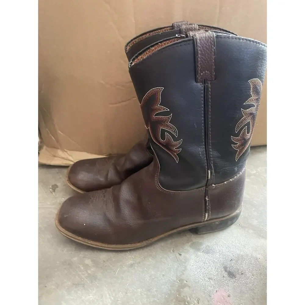 Austin Trading Co Youth Cowboy‎ Boots Brown Western Size Youth Boys 6